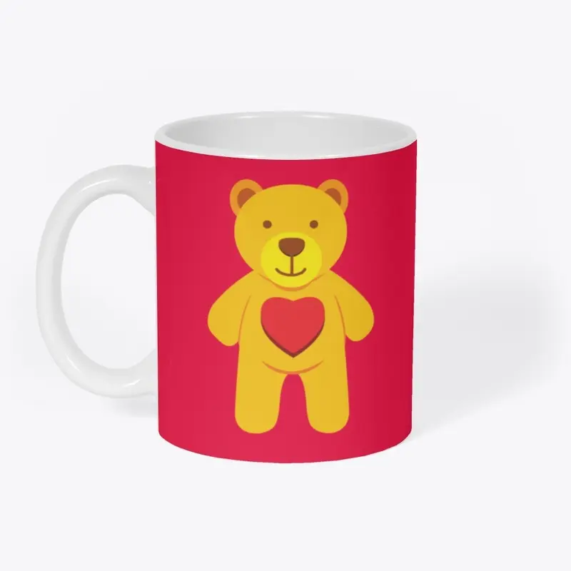 Heart Bear Standing Mug