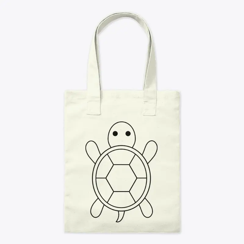 Turtle Outline Tote Bag