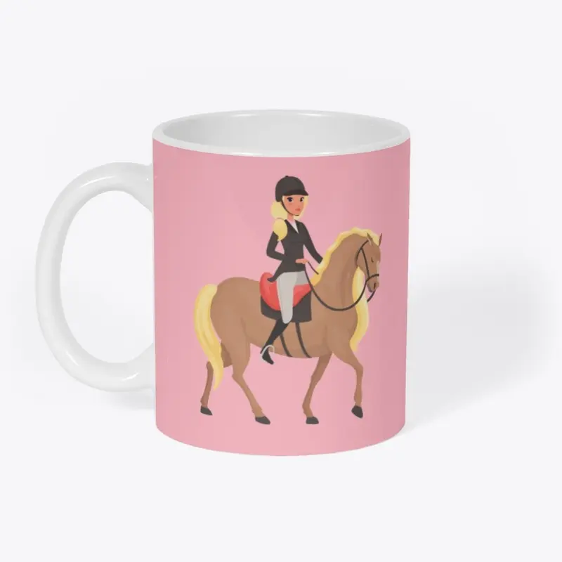 Lady on Horse Mug