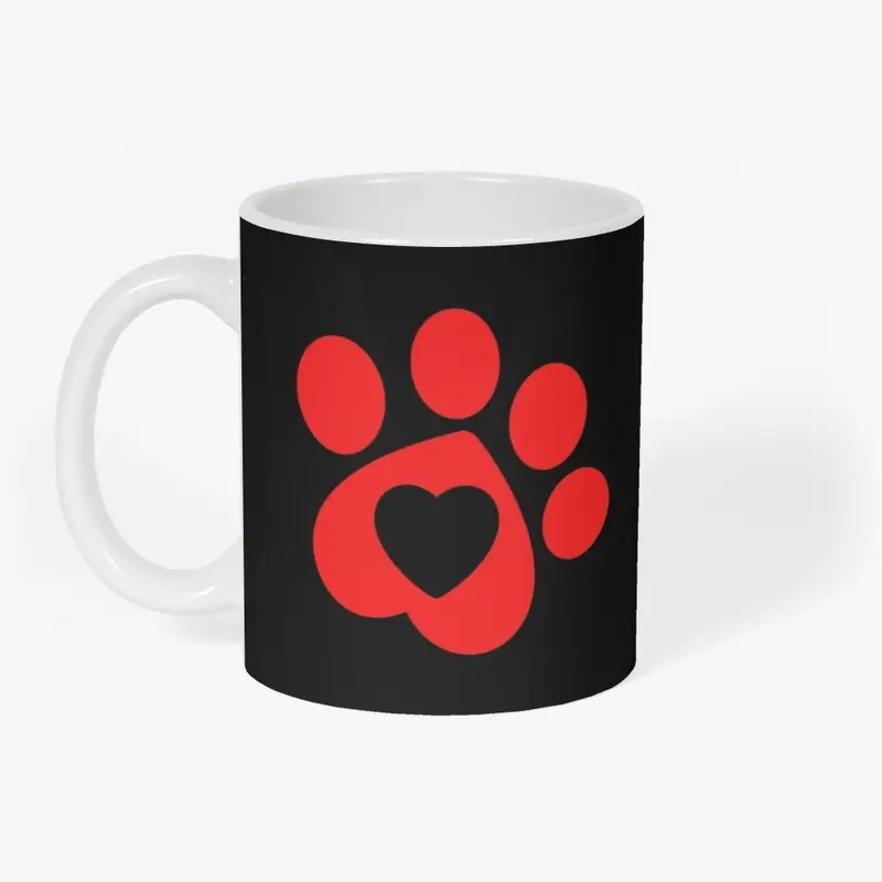 Dog Heart Print Mug